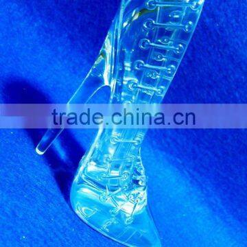Acrylic Manufacturer Craft Clear Crystal Shoes Wedding & Valentines Gift photo-2
