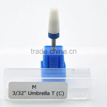 Electric Drill Manicure File Nail Art Tool White Flame Bit Ceramic Nail Drill Bit photo-2