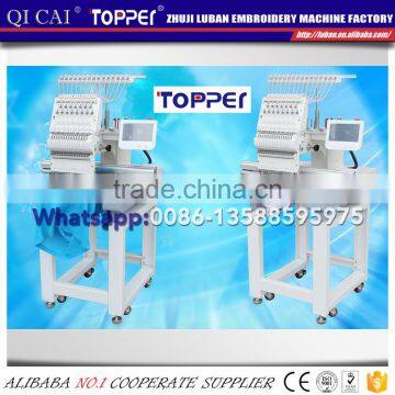 TP1501/1201 single head flat/cap/t-shirt/finished garments multi purpose computer embroidery machine