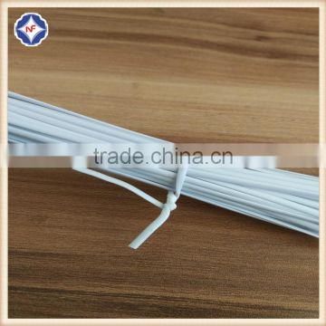 Single Wire Heavy Duty Plastic Oval White Twist Ties for electric wire