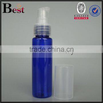 China Translucent Blue Pump Pet Bottle Cost Price Promotion Cosmetic Packaging Skin Care Lotion Plastic Bottle Pet photo-2