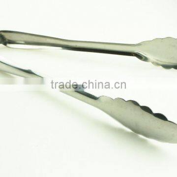 39034 12 Inch Heavy New Mould Stainless Steel Kitchen Tongs BBQ Grill Food Salad Tongs photo-2