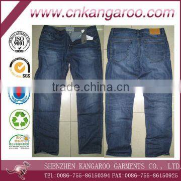 2014 fashion men's 100% cotton denim jeans with fashion washing