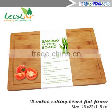 Manufacturers selling beautiful large 100% fruit juice groove organic bamboo chopping block wholesale