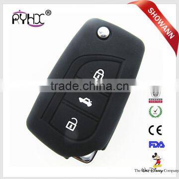 Wholesale Silicone Rubber Car Key Case Flip Car Key Shell for Toyota Corolla photo-3