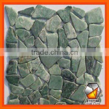 Ice Crackle Green Color Marble Mosaic