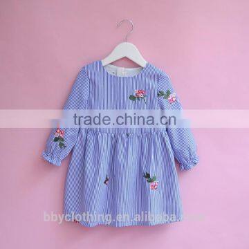 2017 kids clothing girl casual dress flower birthday dress for baby girl of 2 year old