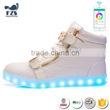 2016low MOQ With App Controlled Bluetooth Twin Lamp Dance ODM Led Light up Shoes photo-5