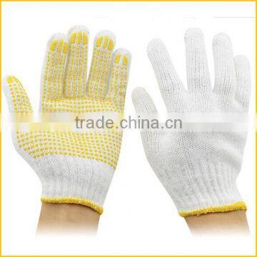 Pvc Dotted Cotton Knitted Gloves With Pvc Dots for Construction photo-2