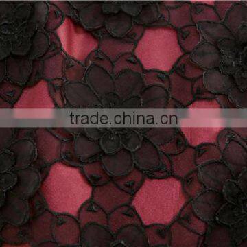 2015 Maxnegio Latest A-line Flower Polyester Spandex Evening Dress Red Short photo-2