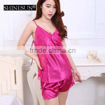 2017 silk pajamas harness sexy night skirt sleepwear home clothes sexy underwear