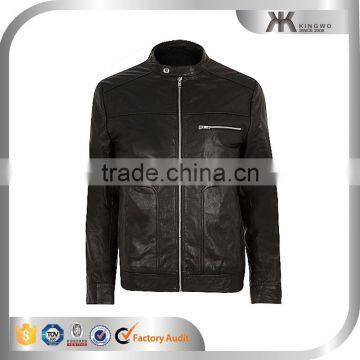 China Suppliers Men's PU Leather Jackets Wholesale Apparel Men's Clothing