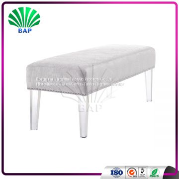 Soft Thick Acrylic Bench Seat Wedding Sofa For Bride And Groom Restaurant Sofa Bench