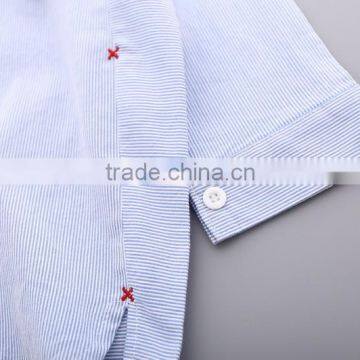 S33426W School Girl Blouse Cotton Striped Embroidery Cartoon Shirts Blouse photo-6