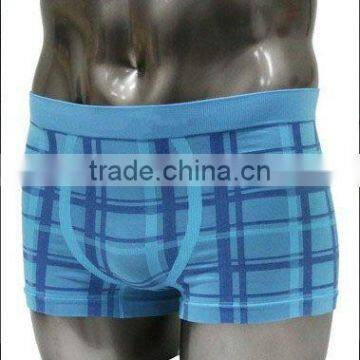 Men seamless underwear flannel pattern boxer short