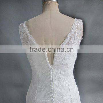 2017 China Manufacturer Customized Applique Lace Mermaid Wedding Dress photo-4