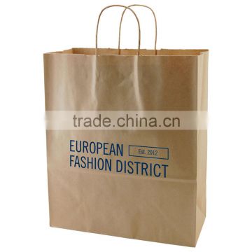 USA Made Natural Kraft Shopping Bag - dimensions are 13" x 6" x 15.8" and comes with your logo.