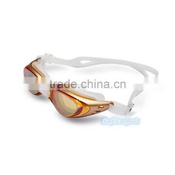 Comfortable Reflective Tinted Lens Swim Glasses~Swim Goggles UV Anti Fog Polarized Mirrored Eyewear~Accept Custom photo-3