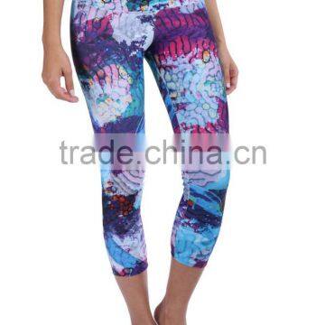 Sexy Capri Tights Cheap Colorful Leggings Women Flowery Leggings photo-4