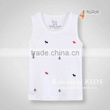 Wholesale Summer Sleeveless Cotton Boys Casual Children Tops photo-3