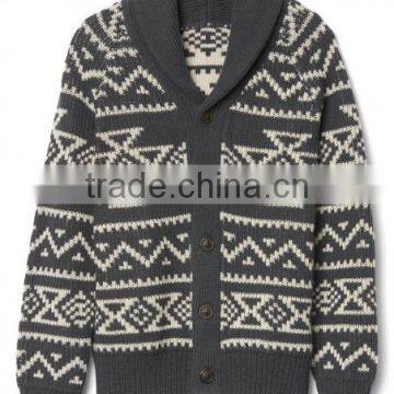 Soft Sweater Turn -down Collar Cardigan boys Sweater