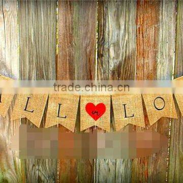 FALL in LOVE Wedding Banner Burlap Venue Decoration Photo Prop Engagement Bunting