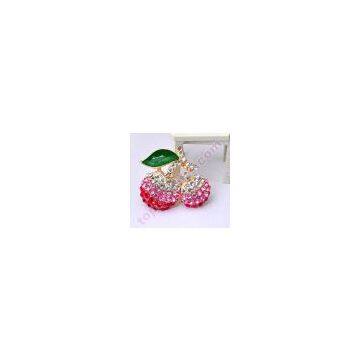 cherry rhinestone cabochon crystal purfume bottle decoration
