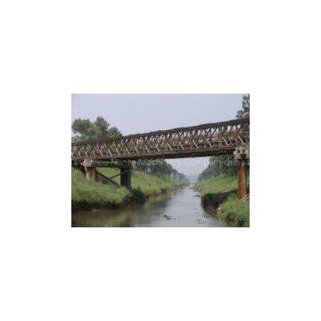 Compact 100 Prefabricated Steel Bailey Bridge for Temporary Use