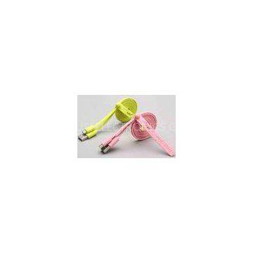 Multifunction Blackberry / HTC Micro USB Cable , Flat Micro Usb Cable