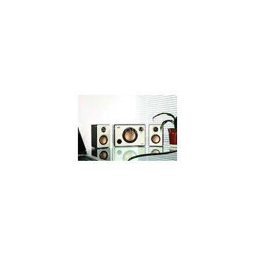 White / Black 2.1 Multimedia Speaker System with USB SD Port and FM Remote Control