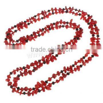 Natural Coral Necklace with crystal wholesale