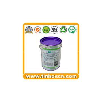 PVC Tinplate Bucket Transparent PET Tin Bucket With Clear Body photo-3