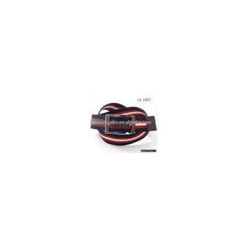 stripe webbing canvas belt
