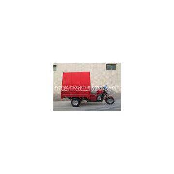 Rear Tent Rainroof Passenger Motor Tricycle , Three Wheel Cargo Motorcycle Trikes Truck