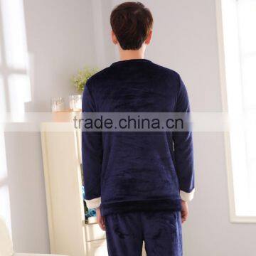 AUTUMN Fashion Purple Men Sleepwear Comfortable Shirt photo-2
