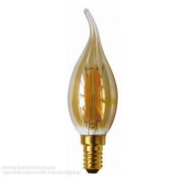 LED Filament Bulb C35 With Gold Plated 6W E14 2700K photo-2