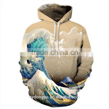 wave roaring 3D pinted hoodies/sjm unisex 3D printed sweatshirt hoodies/hot sell 3D hoodies