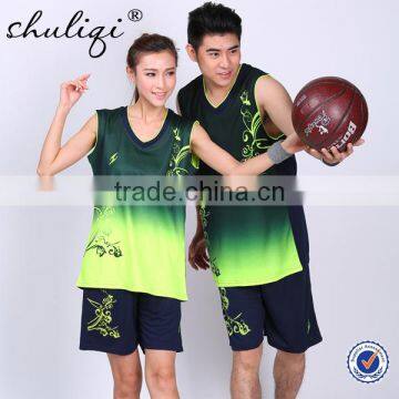 Unisex breathable basketball uniform reversible custom athletic quick dry basketball uniform 2016