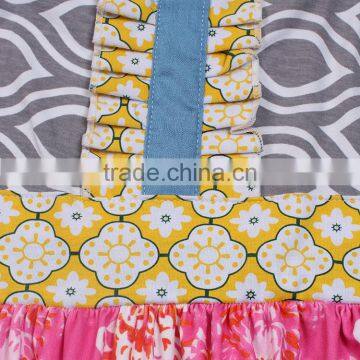 2017 Flutter Sleeve Patchwork Summer Dresses Baby Girls Dress Designs photo-3