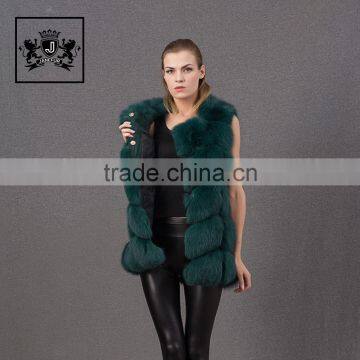 Factory Latest Fashion Coat Animal Fur Knitted Fox Fur Vest photo-6