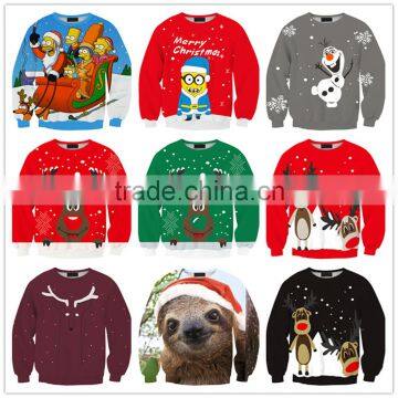 Custom heavy sublimation pullover hoodie sweatshirt for christmas