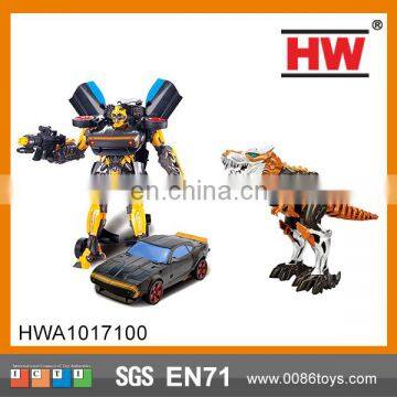 New Product 24CM Plastic Robot Toy Car and Dinosaur robot transform robot toy