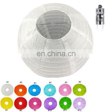 led paper lantern Chinese round paper lantern with led light support custom pack