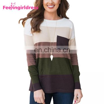 Wholesale New Design Long Sleeves Woman Knitted Full Body Sweater