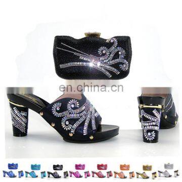 hot sell wine stones shoes matching cristal clutch bag online shopping fashion shoes and handbag to match ISB1412010