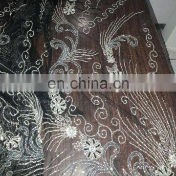 Hand Made Indian French Lace With Beaded and Stone Design No.3 photo-5