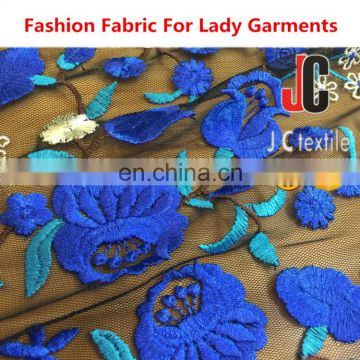 JCM62063 wholesale textileembroidery mesh polyester knitted fabric