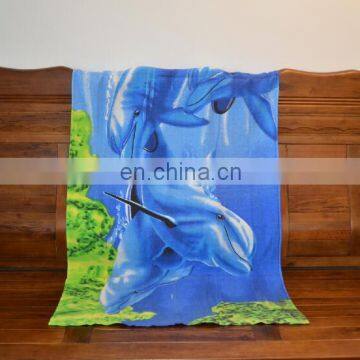 2016 Fashion Promotion High Quality Cotton Beach Towel Custom Printing Velour Beach Towel