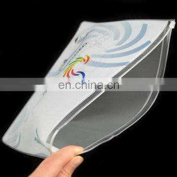 custom printed PVC zipper document bag