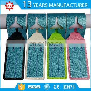 Custom Made Wholesale Leather Tag Airplane Shaped Luggage Tag photo-2